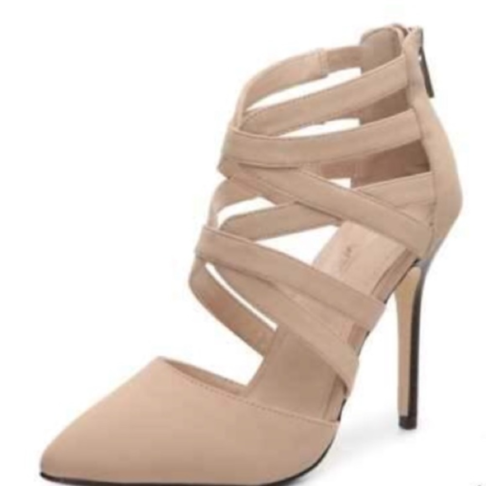 Anne Michelle Spiral Suede Heels
